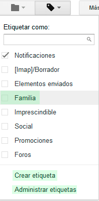 asignar etiqueta gmail